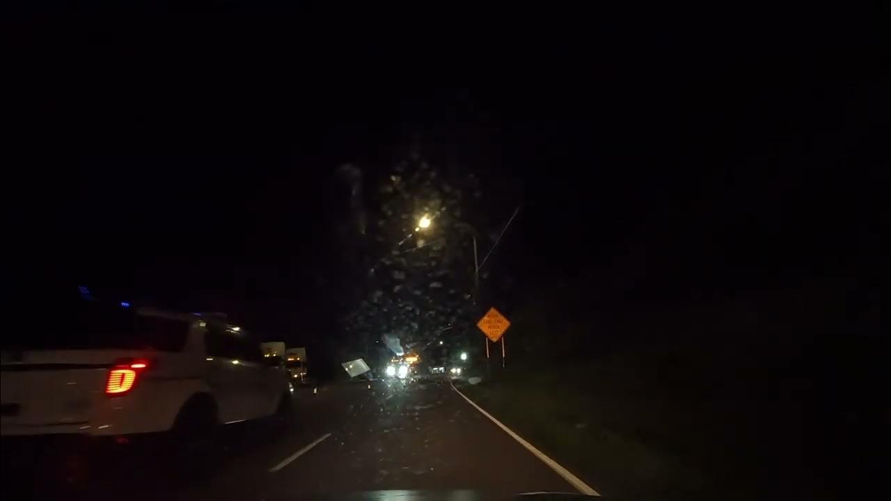 Surviving Nashville Roads Truck Trailer fell off a ditch YouTube