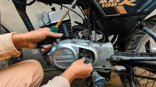 Suzuki max 100 clutch cable changed | suzuki max 100 Clutch Wire setting | 2 stroke 1987 Suzuki Samurai Clutch Cable