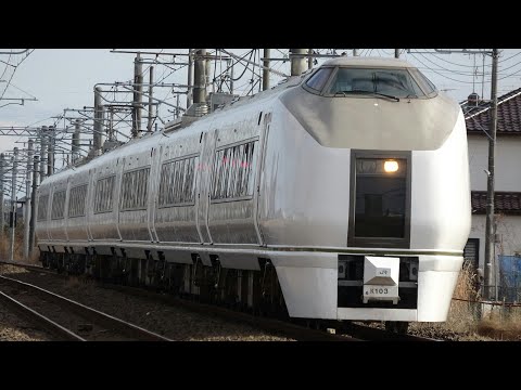 【651系 デットセクション 通過】651系K103編成 快速成田山初詣常磐号(藤代→取手)