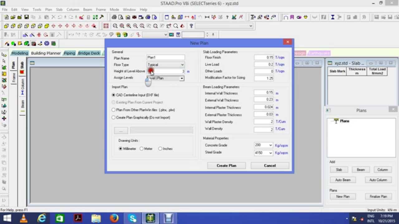 Building Planner in Staad Pro V8i(Series-6) - YouTube