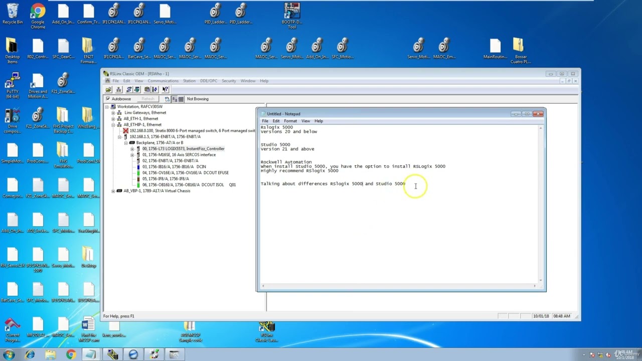 Class 1 Allen Bradley PLC Training Module One Software Intro 