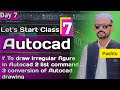 AutoCAD Day 7 | How to Draw Irregular Shapes | List Command & Drawing Conversion | Pashto