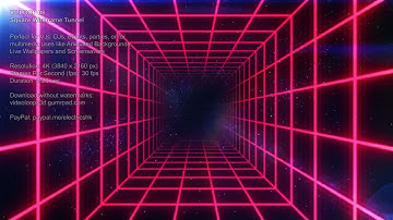 Square Wireframe Tunnel | 4K | VJ LOOP 08 | Backgrounds, Wallpapers & Screensavers