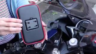 ADELPHOS-04s バイク専用 防水 スマホホルダー 強力固定 防水 防塵 スマホ 自転車 バイク バイクホルダー