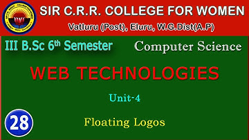 28. BSc 3/6 - Computers - Web Technologies - Unit 4 - Floating Logos