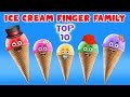 Ice Cream Finger Family Song | Top 10 Finger Family Songs | Daddy Finger Rhyme