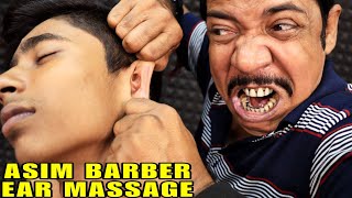 Ear Massage By Asim Barber | Head Massage & Hair Cracking | Body Massage | Loud Neck Cracking | ASMR