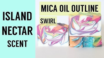 Mica Oil Outline Swirl Cold Process Soap