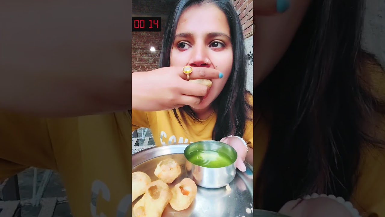 aaj khaye crispy pani puri 😍। Street food Short #panipuri #golgappa  #foodvideo #eatingshow