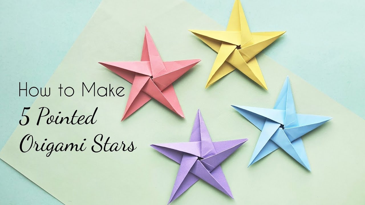 How to Make Origami Lucky Star, Folding 3d Origami Star
