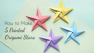 Five Points Star Origami  Free Printable Papercraft Templates