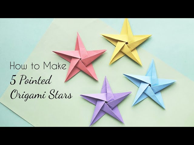 How To Fold Origami 5pointed Stars Making The 5 Pointed Origami Star