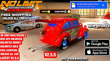 No limit drag racing 2 new update v2.5.5mod apk free shopping unlock all 