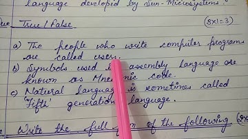 Class-6, Subject - Computer, Chapter-1, Video-6, Revision test paper by Mrs Radhika