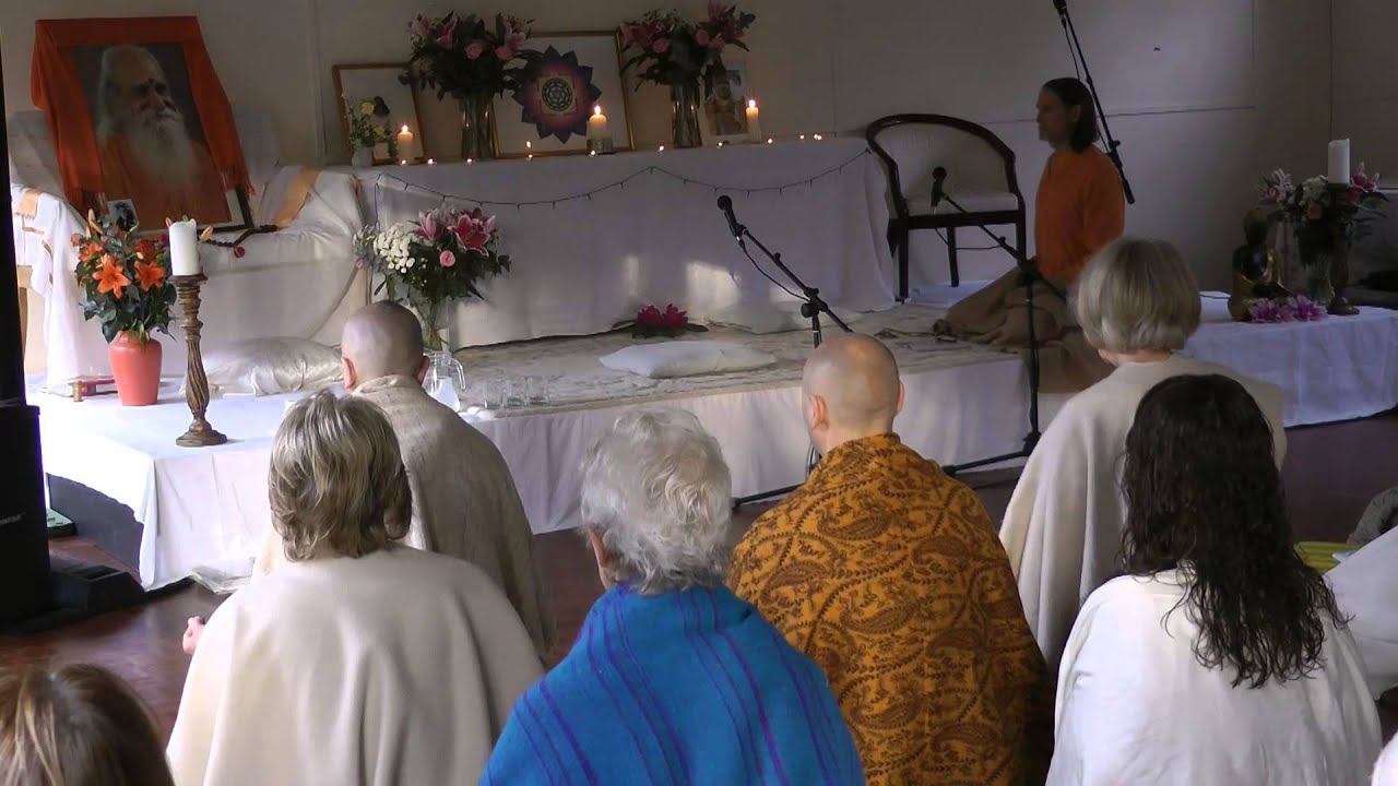 Swami Asokananda morning meditation