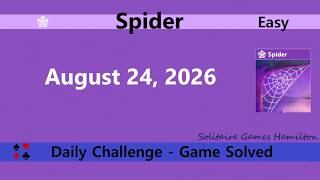 Microsoft Solitaire Collection | Spider Easy - August 24, 2026 | Daily Challenges screenshot 5