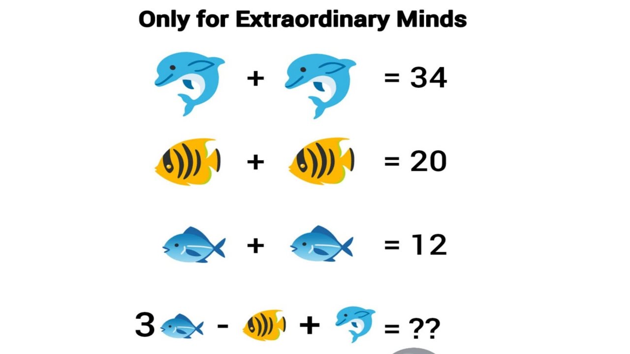 Can You Crack this Dolphin Fish Math Puzzle 🤯 Only for Extraordinary Minds