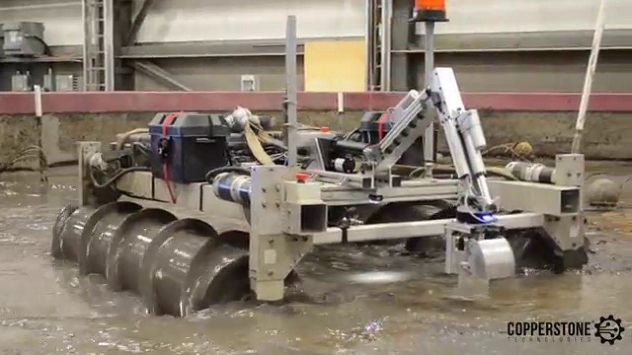 Amphibious Robot AR1 Demonstration on treated tailings - Hazardous Site ...