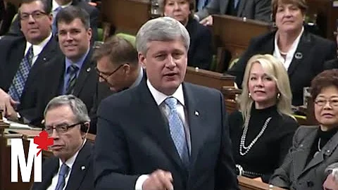 Right now in #QP: Harper defends his economic record