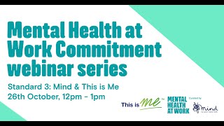 Mental Health at Work Commitment standard 3: An open culture around mental health