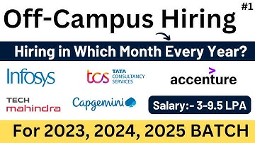 Top Service Based Off-Campus Hiring In Which Month |Infosys, TCS, Accenture, Capgemini Hiring Phase?