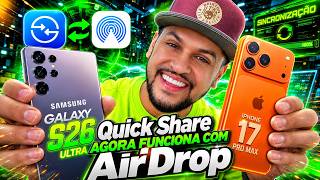 FINALMENTE! Quick Share e AirDrop JUNTOS! Como ATIVAR para Transferir Arquivos Samsung para iPhone