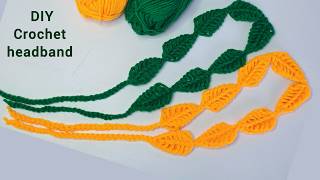 Crochet For Beginners Crochet Headband, Leaf garland tutorial