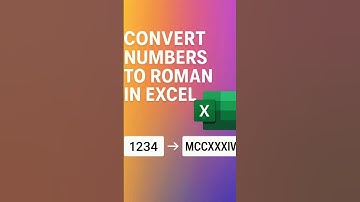 Convert Number To Roman In Excel #excel #ytstudioes#exceltips #excelformula #exceltricks #music