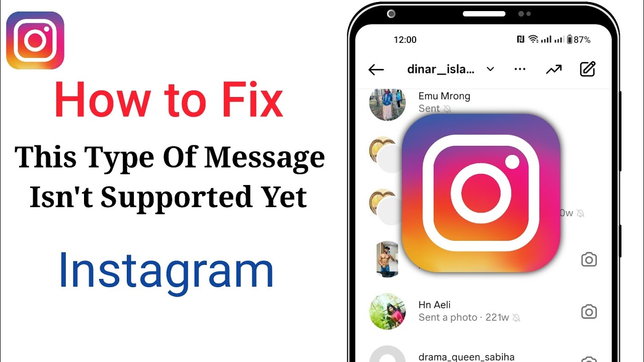 How To Fix This Type Of Message Isn't Supported Yet Instagram - YouTube
