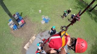 high ropes crate stacking at camp Moogerah with a GoPro