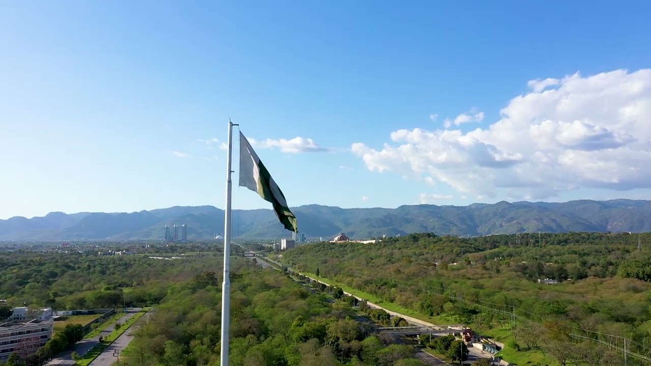 Beautiful View of Pakistan Flag Waving Outdoors.