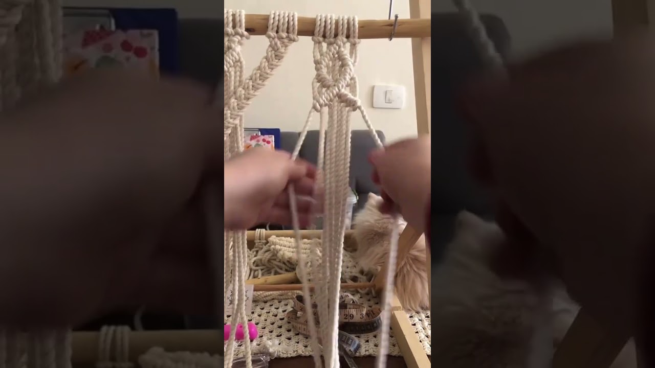 #الجزء_الثالث طريقة عمل جداريه مكرميه سهله وبسيطه   