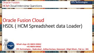 HSDL | HCM Spreadsheet data Loader | Job Family | Data Set | Realtime | Training | Placement Profile