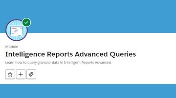 Intelligence Reports Advanced Queries - Salesforce Trailhead