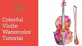 Vibrant Violin Watercolor Tutorial