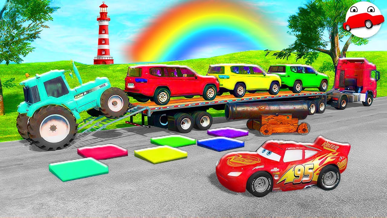 Car Carrier Truck vs Speed Bumps – Transport Stress Test – Beamng Drive EP.6 💥