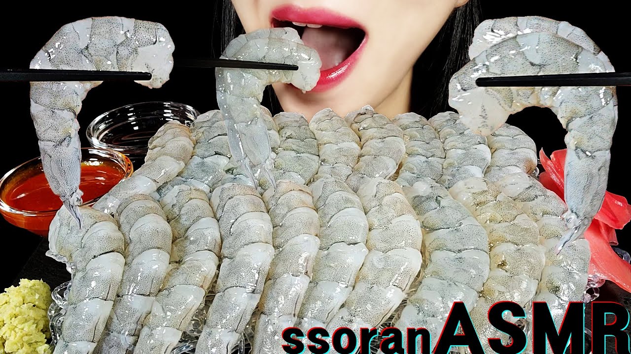 ASMR 탱글탱글 생새우회 먹방 RAW SHRIMP MUKBANG EATINGSOUNDS REALSOUNDS NOTALKINGMUKBANG