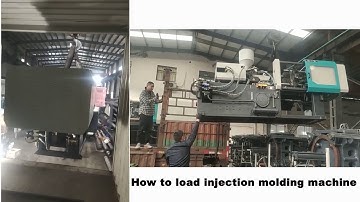 loading injection molding machine on the 40 feet container