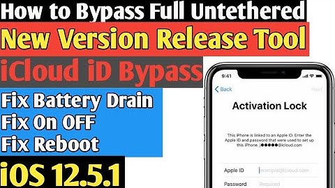 How to Bypass Untethered New Tool iOS 12.5.1 iCloud iD Fix Battery Drain On OFF Reboot