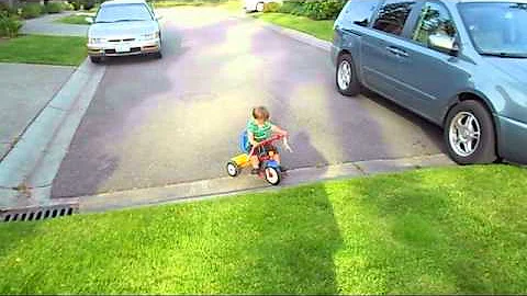 Sam Kalish Playing in the Front Yard, July, 2011, Redmond