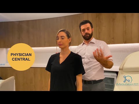 Neurologist demonstrates the