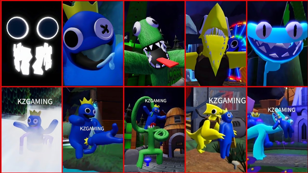 All Badges vs Me Blue: Roblox Rainbow Friends 3rd Person