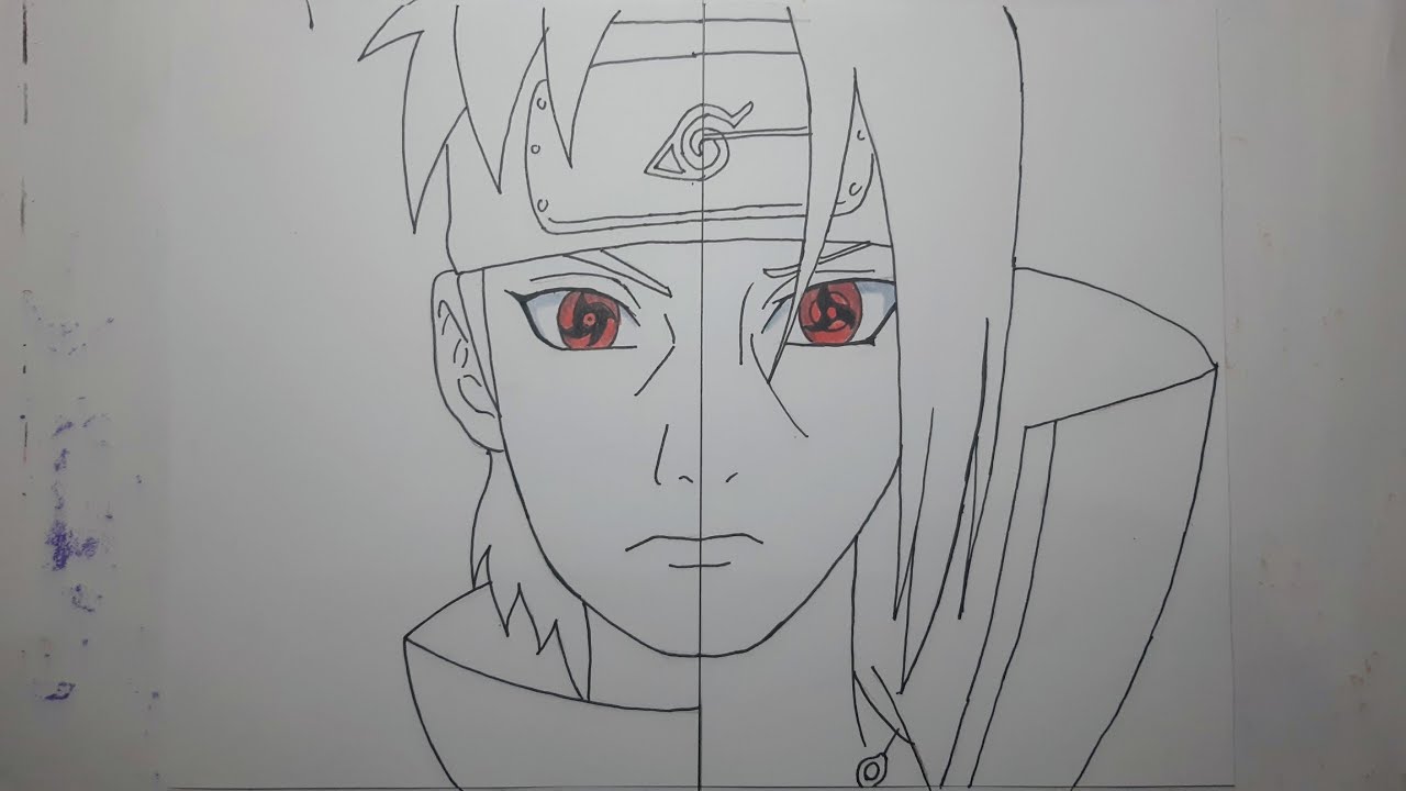 Como desenhar o TTACHI UCHIHA (Naruto] pásso a passo, fácil e