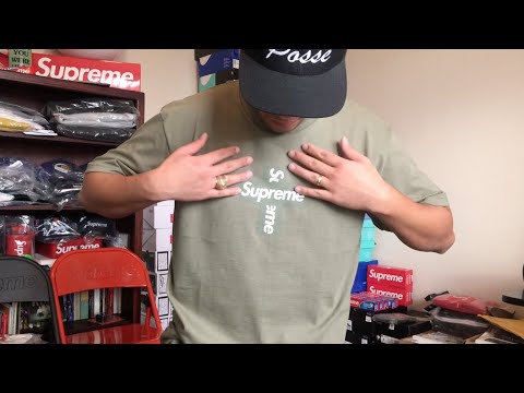 SUPREME CROSS BOX LOGO TEE UNBOXING/ON-BODY REVIEW FW20 WK17