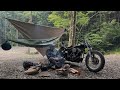 [作業用] [BIKE CAMP ASMR] ショベルヘッド 排気音 焚火 自然の音 睡眠exhaust, bonfire, birds singing, cooking, nature sound