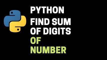 Python program to find the sum of digits of a number
