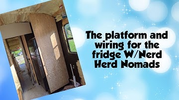 Building a platform and wiring for the fridge on our bus/skoolie conversion