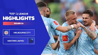 Melbourne City v Western United - Highlights | Isuzu UTE A-League 2023-24 | Round 26