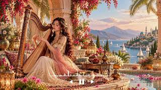 3 Hours of Relaxing Harp Music 🌸 Persian-Inspired Harp | Peaceful Palace Garden Ambience