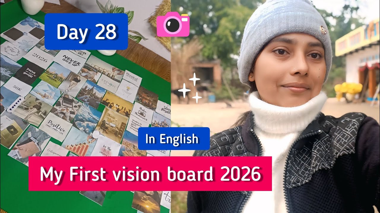 Making my First ever Vision Board for 2026 💖 How I manifest my goals ...